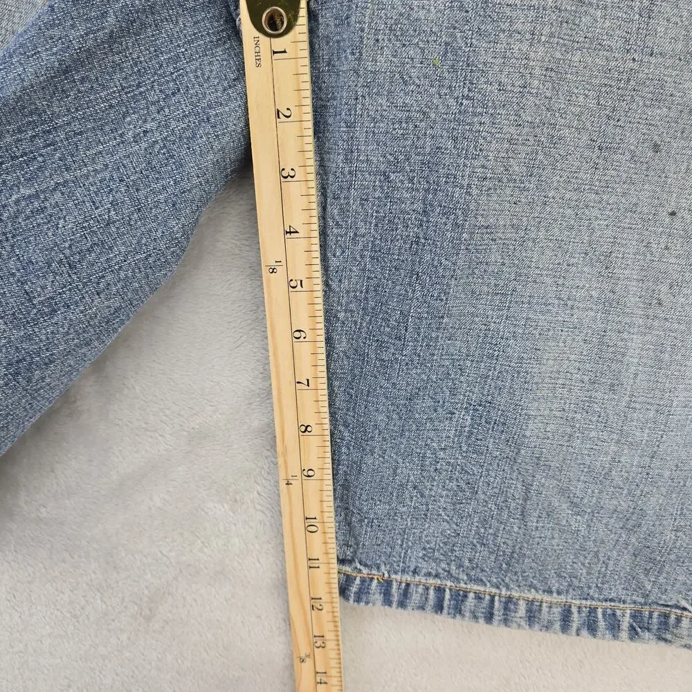 Vintage Anchor Blue Baggy Shorts Mens 34 (Fits 36x12) Blue Denim Jorts Y2K STAIN